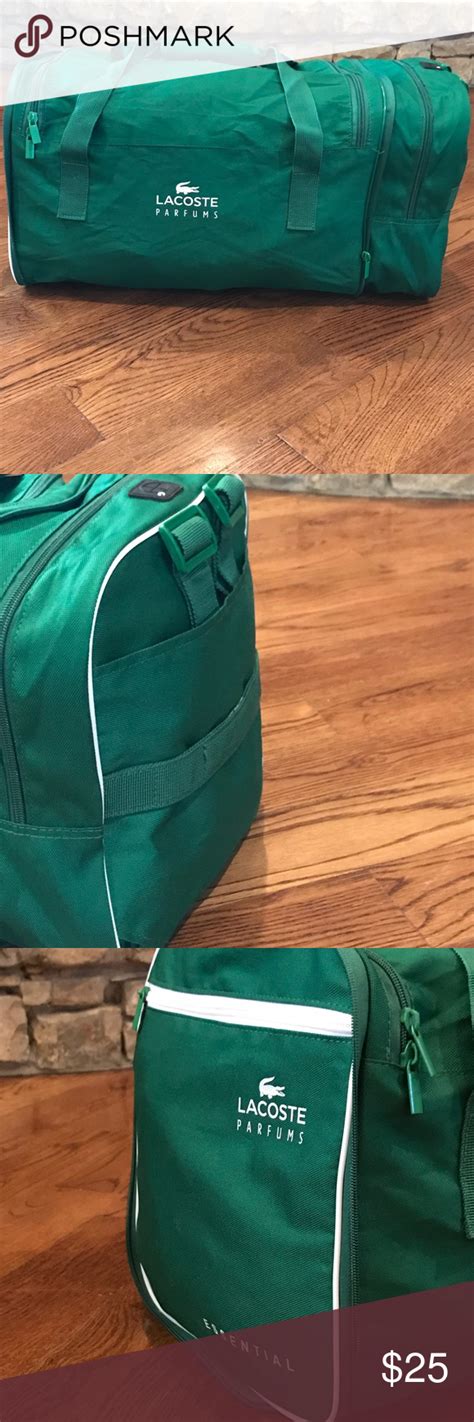 lacoste duffle bag green